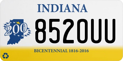 IN license plate 852OUU