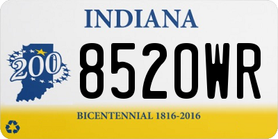 IN license plate 852OWR