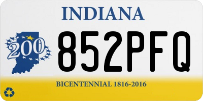 IN license plate 852PFQ