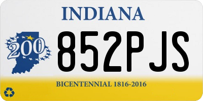 IN license plate 852PJS