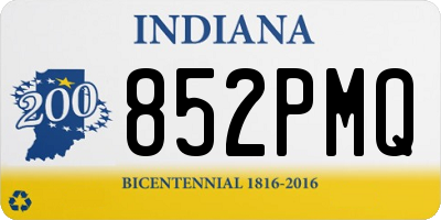 IN license plate 852PMQ