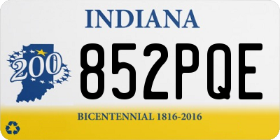 IN license plate 852PQE