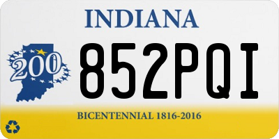 IN license plate 852PQI