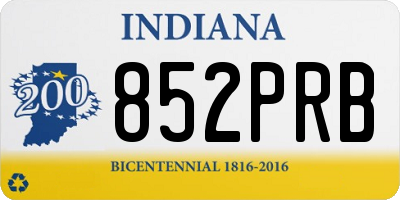 IN license plate 852PRB