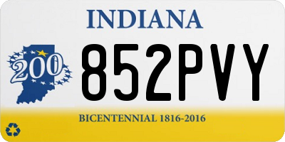 IN license plate 852PVY