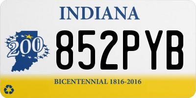 IN license plate 852PYB