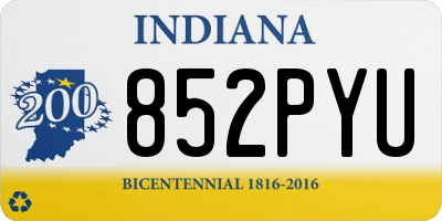 IN license plate 852PYU