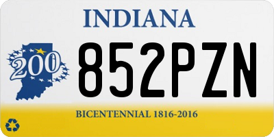 IN license plate 852PZN