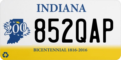 IN license plate 852QAP