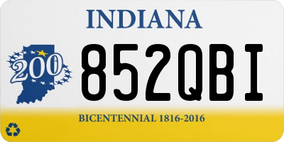 IN license plate 852QBI