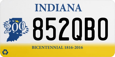 IN license plate 852QBO