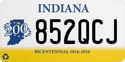 IN license plate 852QCJ