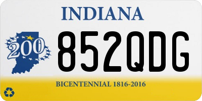 IN license plate 852QDG