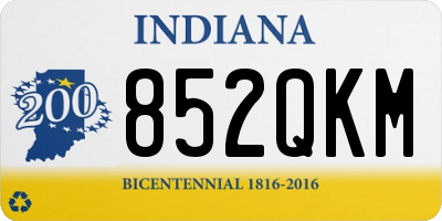 IN license plate 852QKM