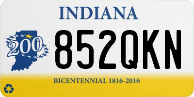 IN license plate 852QKN