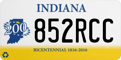 IN license plate 852RCC