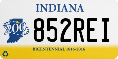 IN license plate 852REI