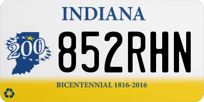 IN license plate 852RHN