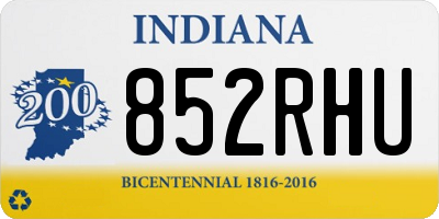 IN license plate 852RHU