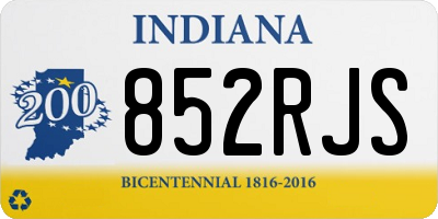 IN license plate 852RJS