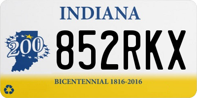 IN license plate 852RKX