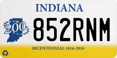 IN license plate 852RNM