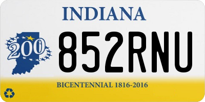 IN license plate 852RNU