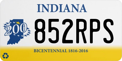 IN license plate 852RPS