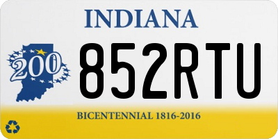 IN license plate 852RTU