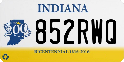 IN license plate 852RWQ