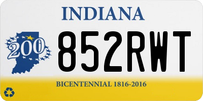 IN license plate 852RWT