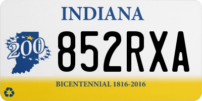 IN license plate 852RXA