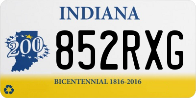 IN license plate 852RXG