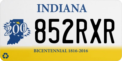 IN license plate 852RXR