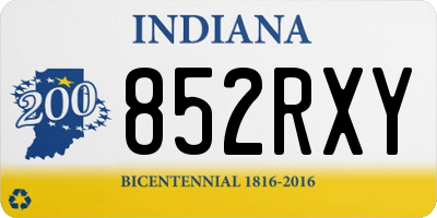 IN license plate 852RXY