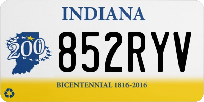 IN license plate 852RYV