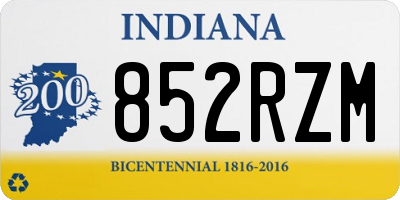 IN license plate 852RZM