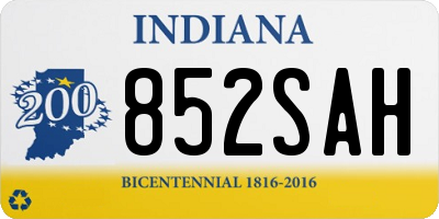 IN license plate 852SAH