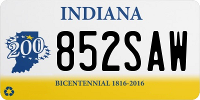 IN license plate 852SAW