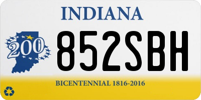 IN license plate 852SBH