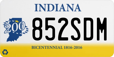 IN license plate 852SDM