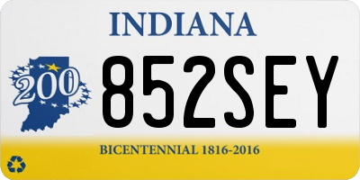 IN license plate 852SEY