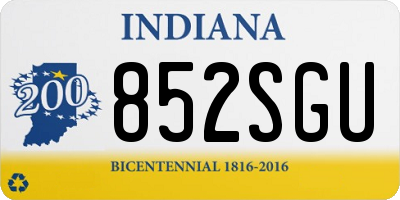 IN license plate 852SGU