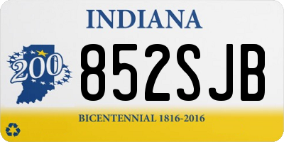 IN license plate 852SJB