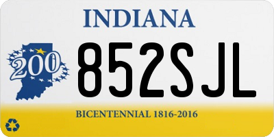 IN license plate 852SJL