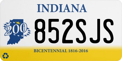 IN license plate 852SJS