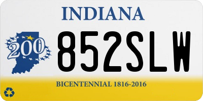 IN license plate 852SLW