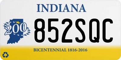 IN license plate 852SQC