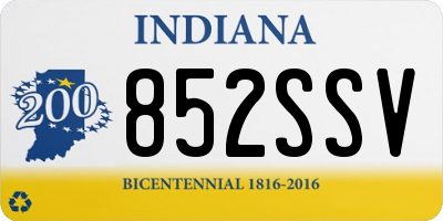 IN license plate 852SSV