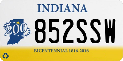 IN license plate 852SSW